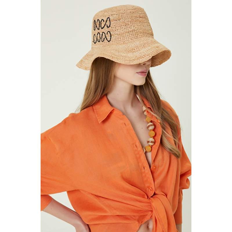 Beige Women's Straw Hat