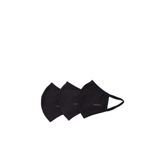 Maska za lice x 3 (crna)