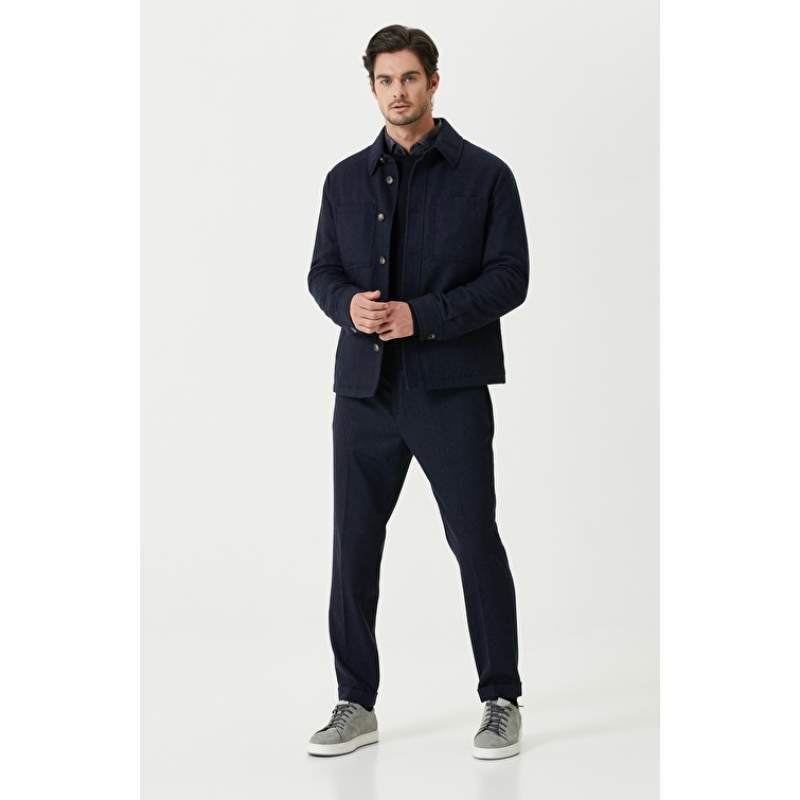 Navy Blue Wool Trousers Navy Blue Wool Trousers