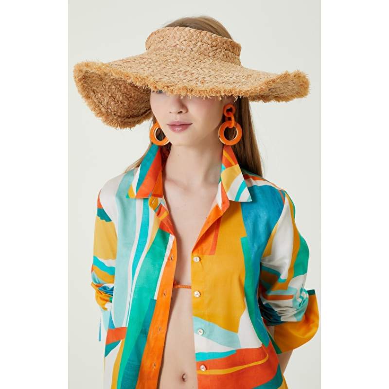 Beige Women's Straw Hat