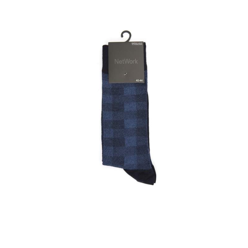 Navy Blue Checked Mens Bamboo Socks Navy Blue Checked Mens Bamboo Socks