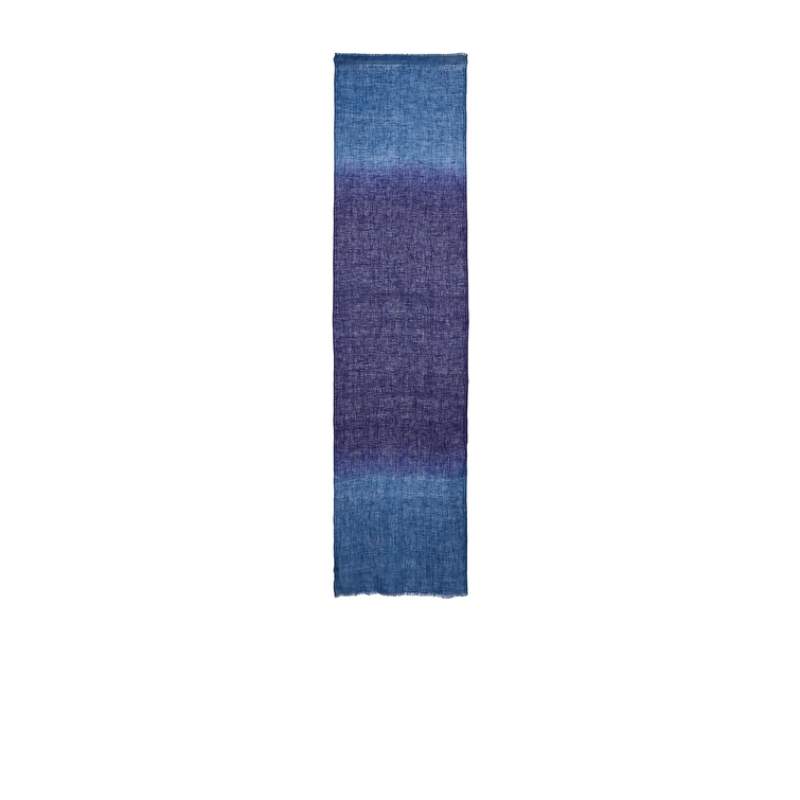 Indigo Gradient Mens Linen Shawl Indigo Gradient Mens Linen Shawl