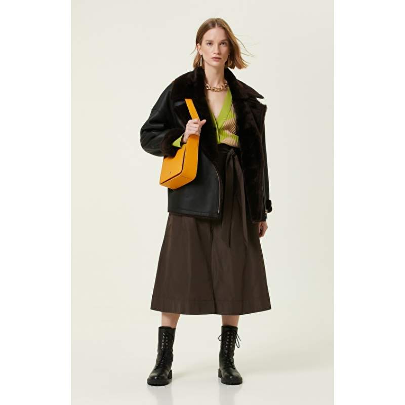 Brown Midi Skirt Brown Midi Skirt