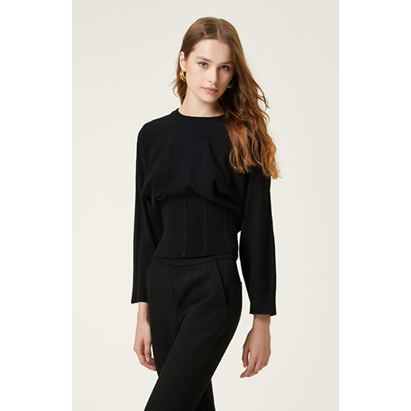 Slim Fit Black Sweater