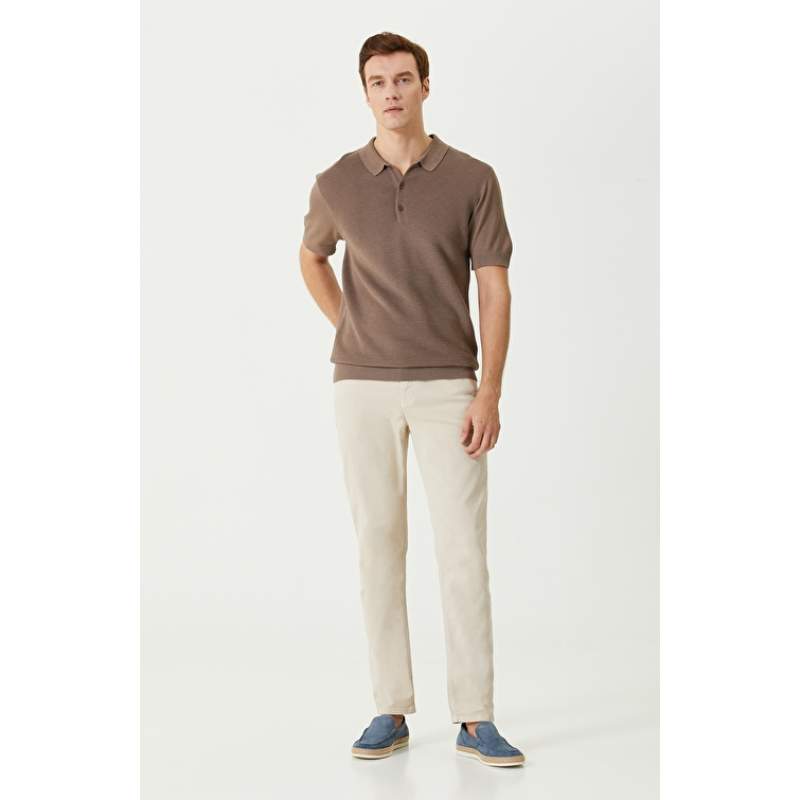 Slim Fit Beige Pants