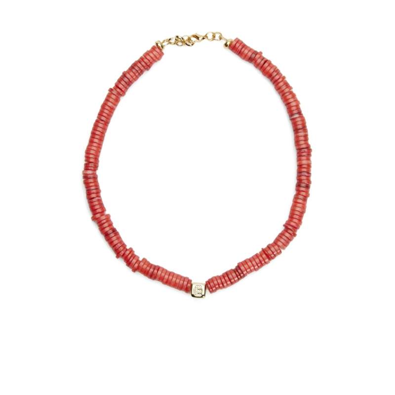 Red Beaded Women's Necklace