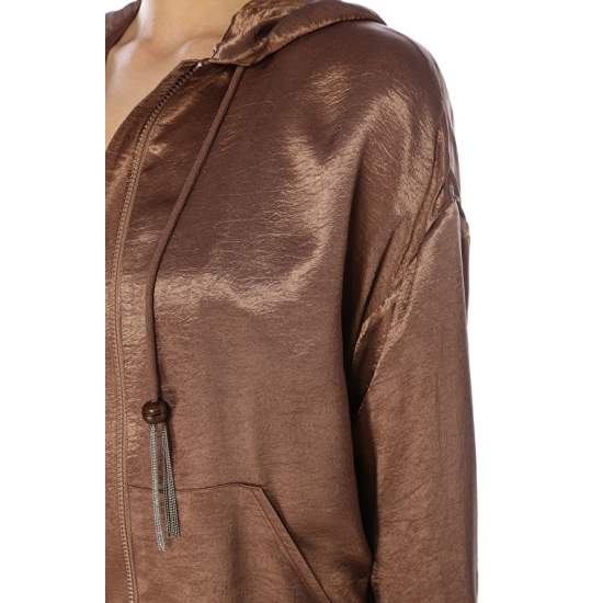 Basic Fit jakna sa kapuljačom (metalik-roze)