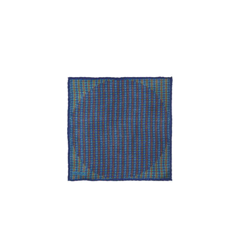 Navy Blue Tan Wool Tissue Bag Navy Blue Tan Wool Tissue Bag