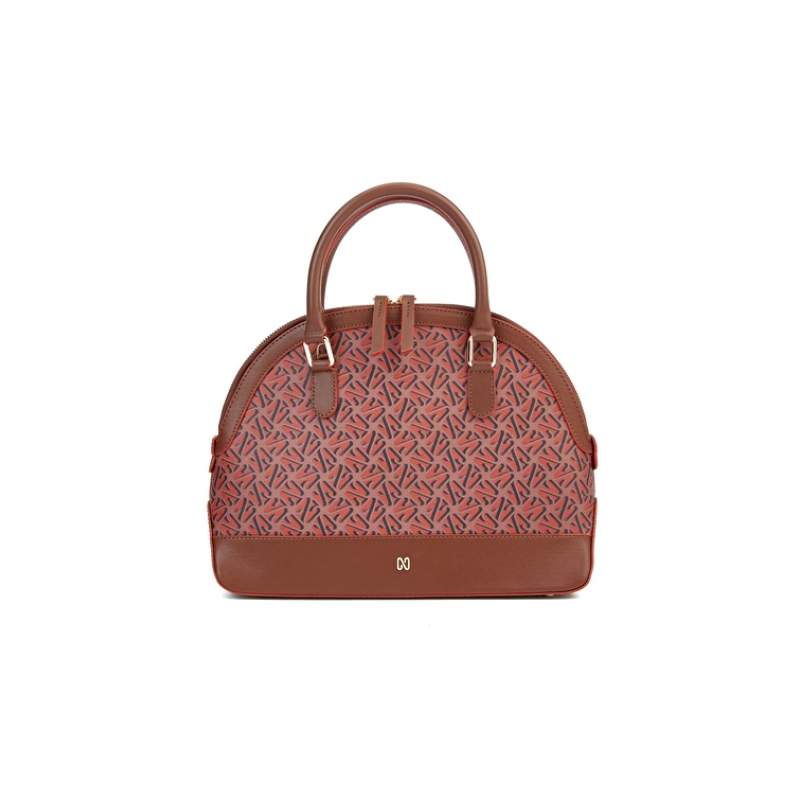 Monogram Tile Brown Womens Shoulder Bag Monogram Tile Brown Womens Shoulder Bag