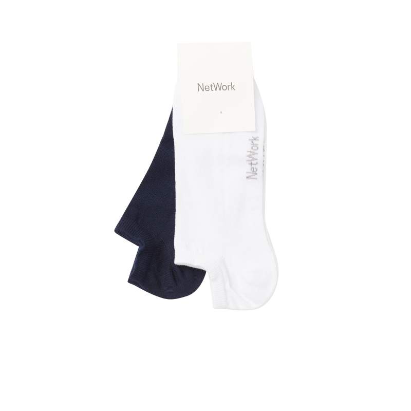 White Navy Blue 2 Pack Socks Set