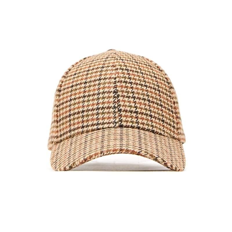 Brown Gingham Unisex Hat Brown Gingham Unisex Hat