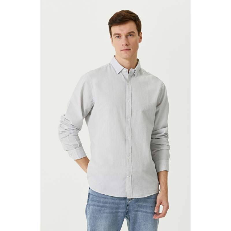 Comfort Fit Blue Shirt