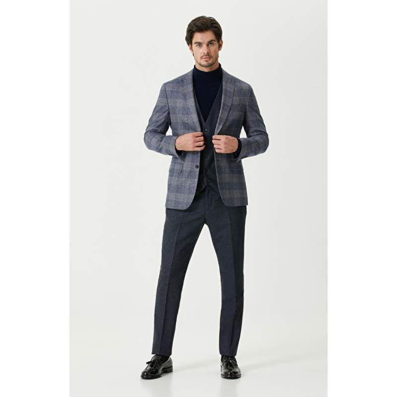 Navy Blue Wool Vest Suit Navy Blue Wool Vest Suit