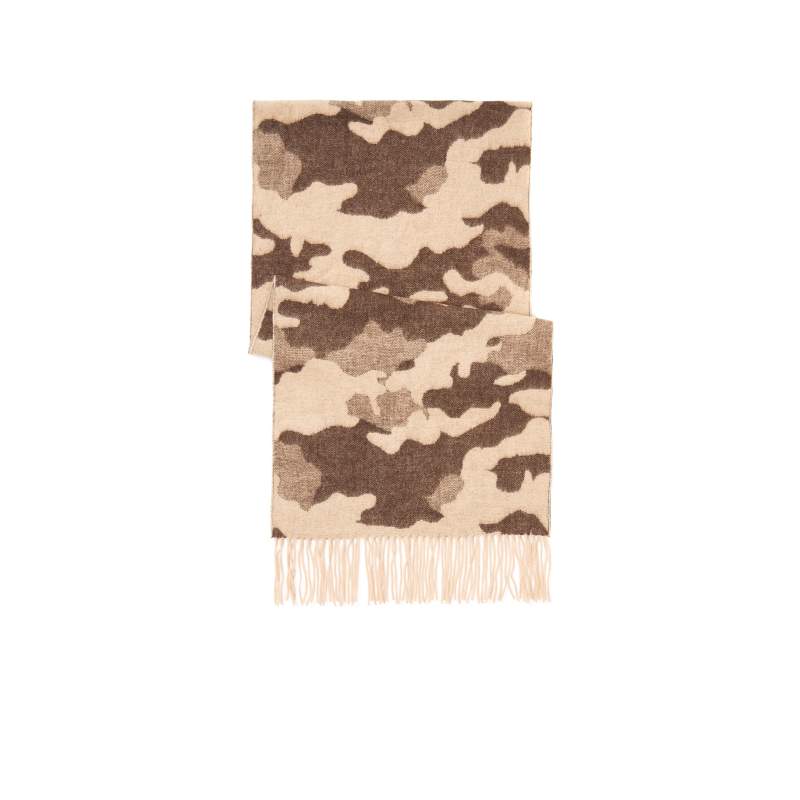 Camouflage Patterned Men's Wool Scarf Camouflage Patterned Men's Wool Scarf