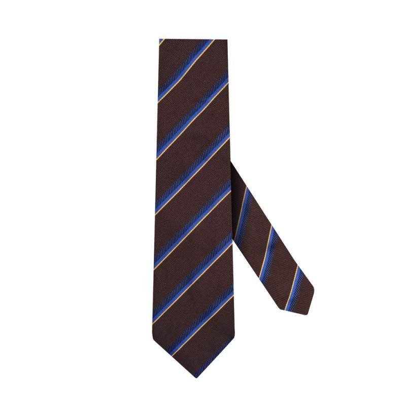 VAKKO DIAGONAL STRIPED SILK TIE