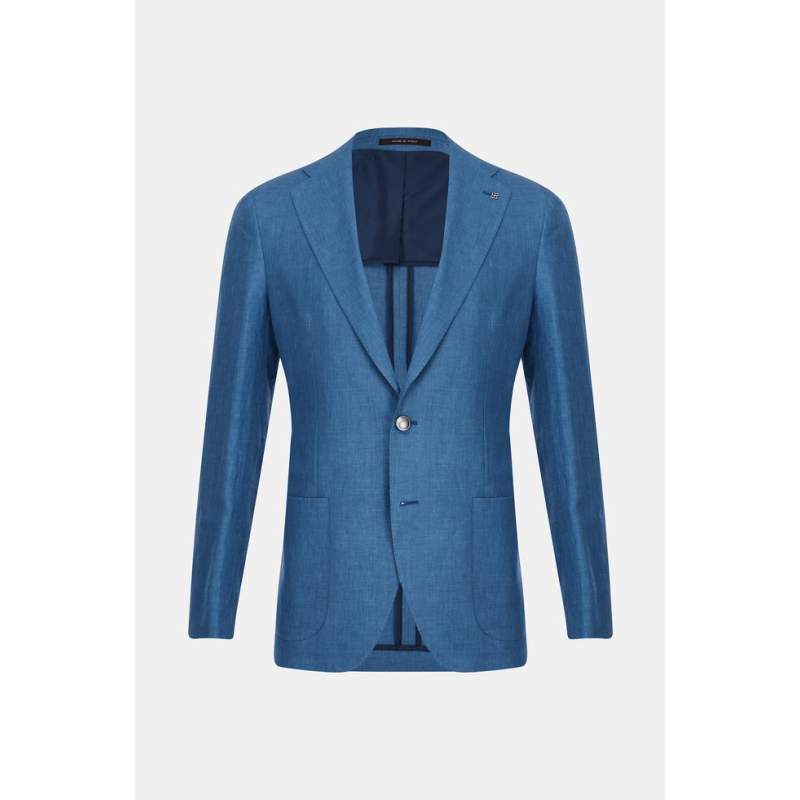 Vakko BLUE WOOL - LINEN JACKET