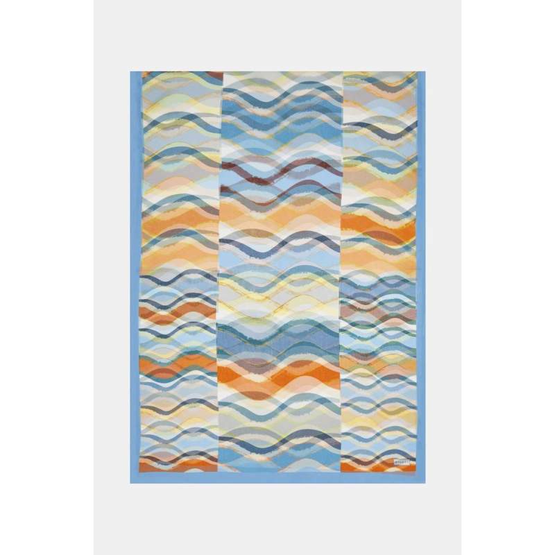 Vakko GEOMETRIC PATTERNED SILK shawl