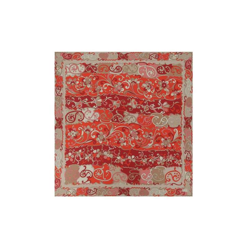 VAKKO FLORAL PATTERNED SILK SCARF