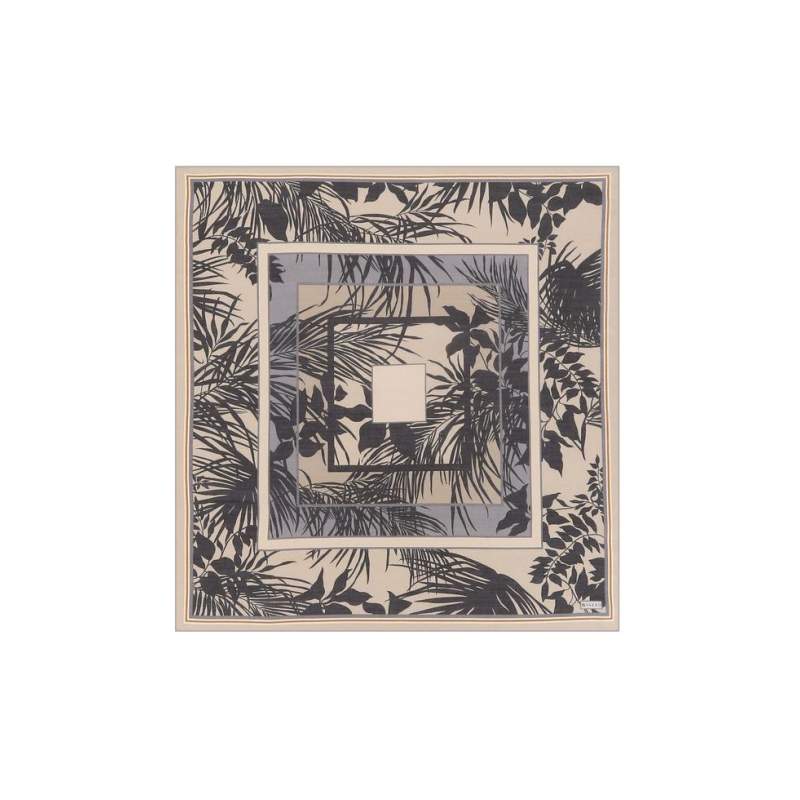 VAKKO FLORAL PATTERNED WOOL SILK GAVROUS