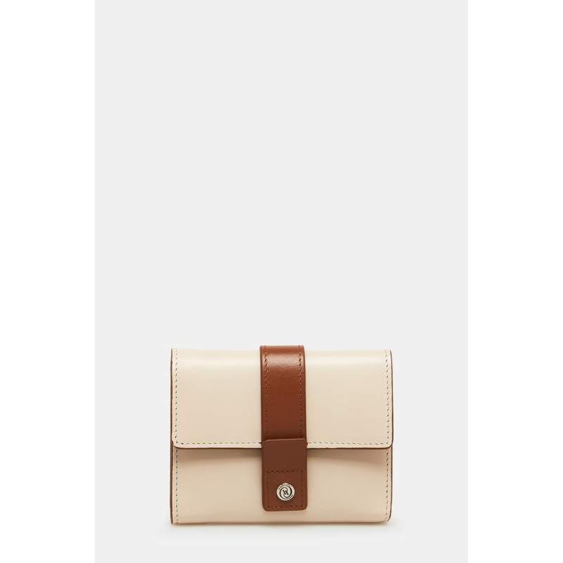 Vakko BEIGE LEATHER WALLET