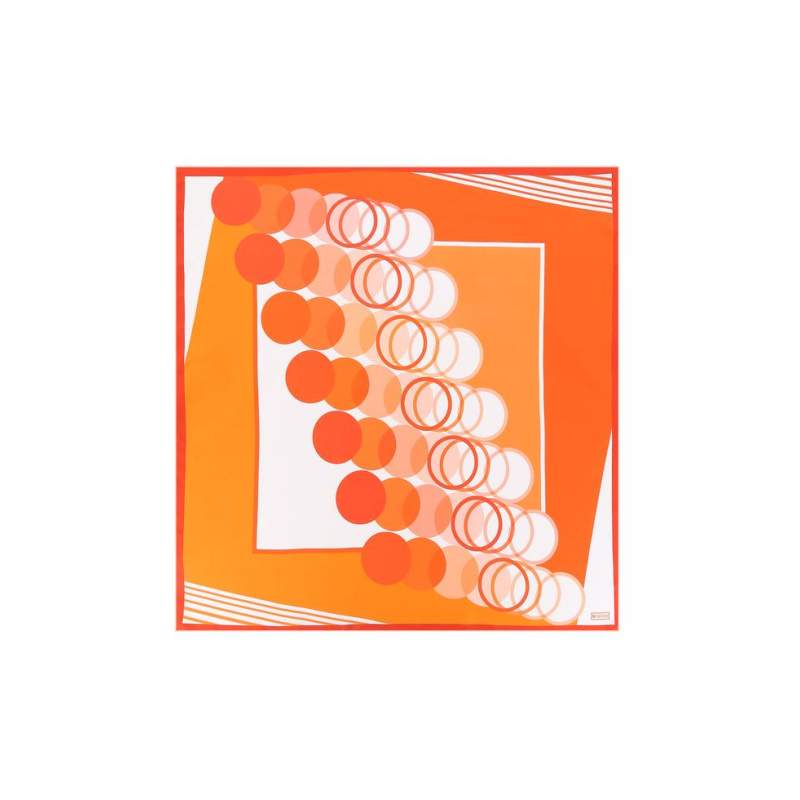 VAKKO GEOMETRIC PATTERNED SILK SCARF