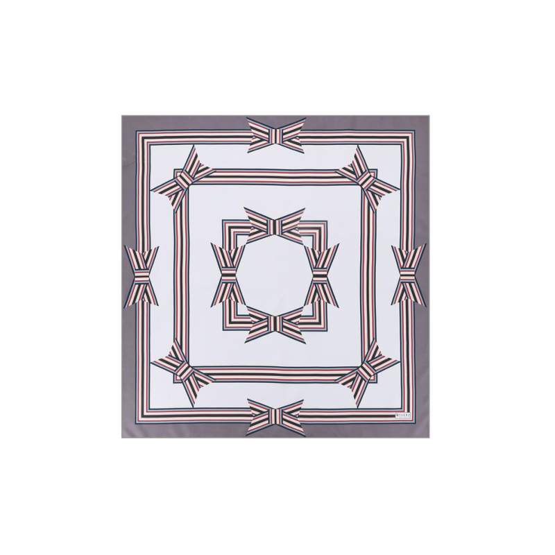 Vakko OBJECT PATTERNED SILK SCARF