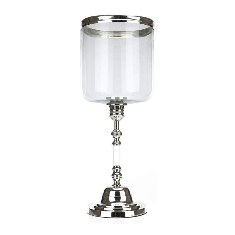 Vakko SILVER GLASS CANDLE HOLDER