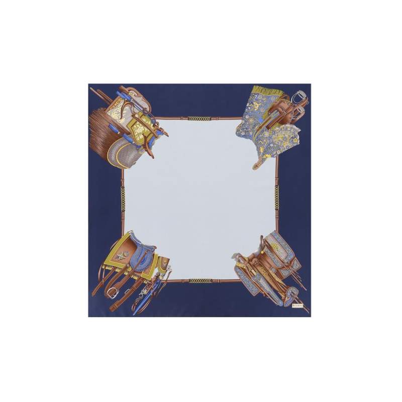 Vakko OBJECT PATTERNED SILK SCARF