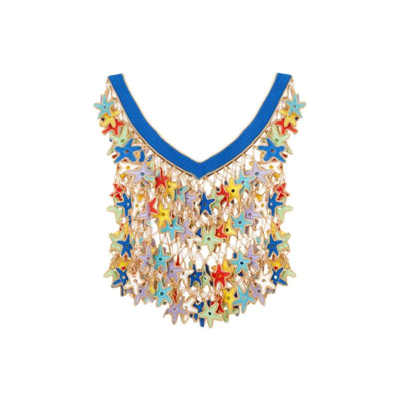 My Beachy Side Emily In Paris COLORED STAR DETAILED BLOUSE