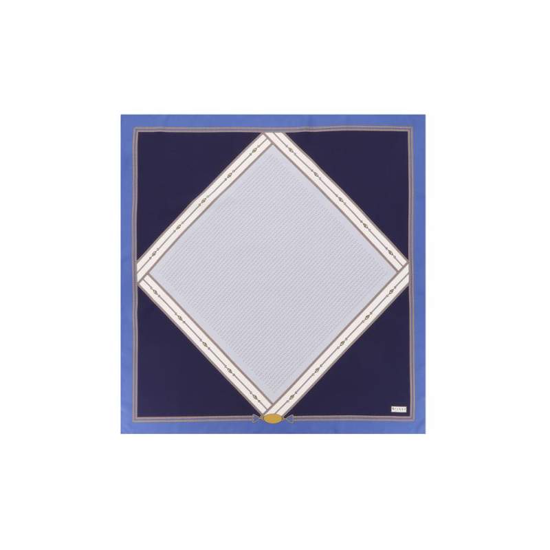 VAKKO GEOMETRIC PATTERNED SILK SCARF