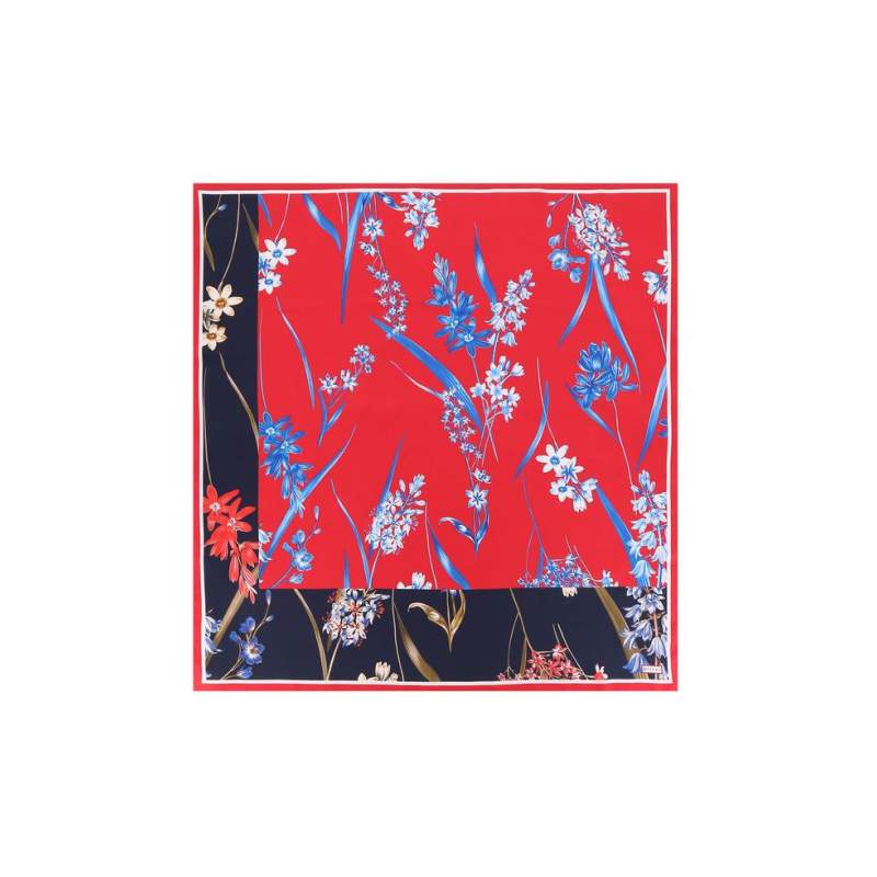 VAKKO FLORAL PATTERNED SILK SCARF