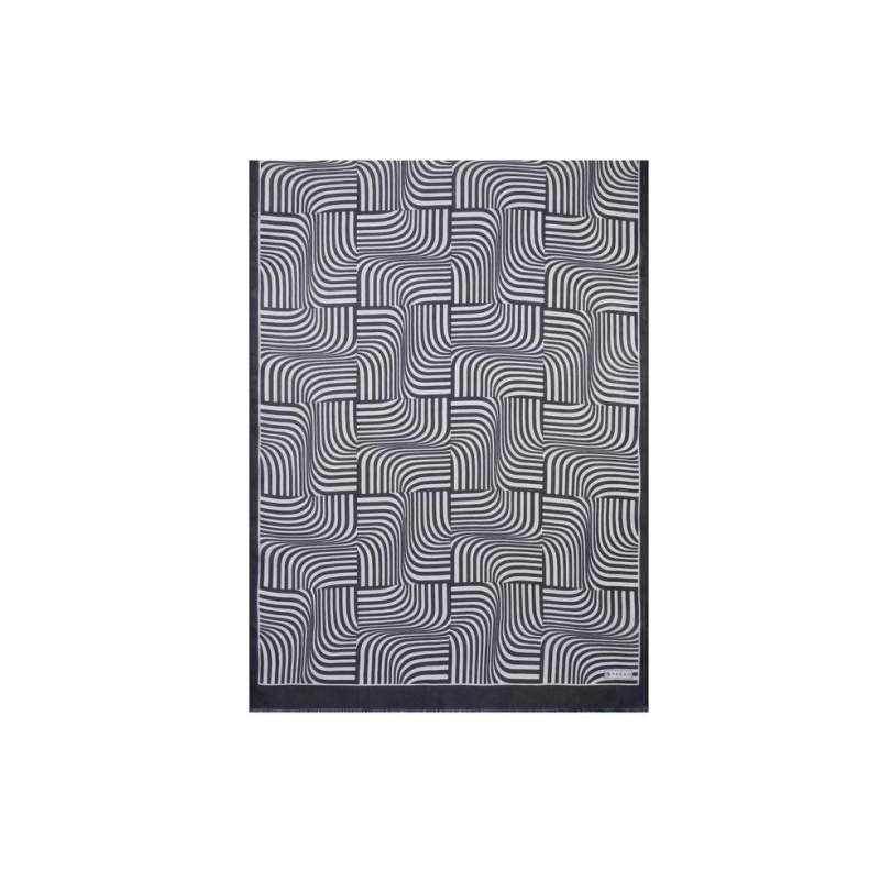 VAKKO MONOCHROME PATTERNED SILK shawl
