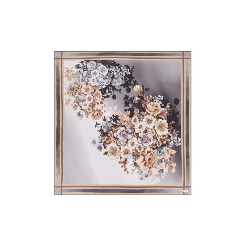 VAKKO FLORAL PATTERNED SILK SCARF