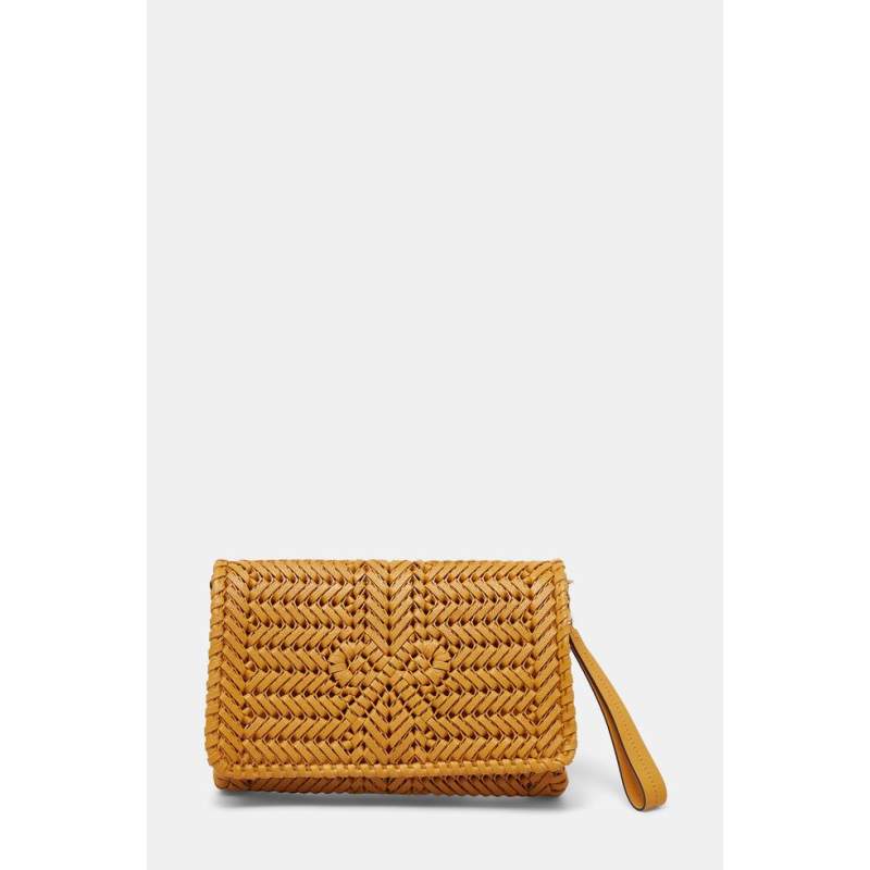 Anya Hindmarch YELLOW KNITTED LEATHER BAG