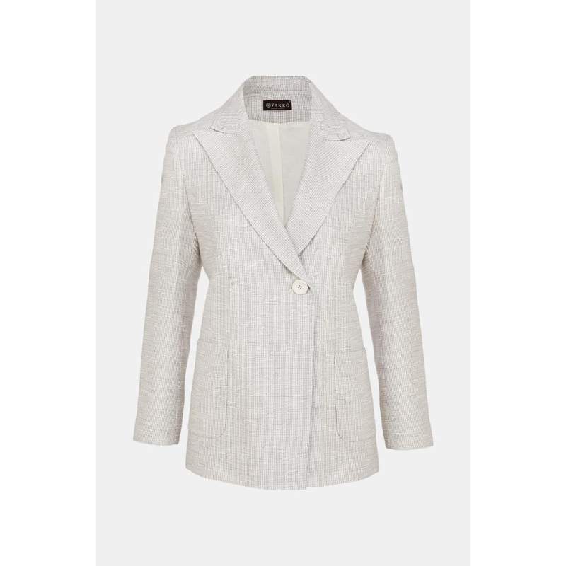 Vakko GRAY PATTERNED JACKET