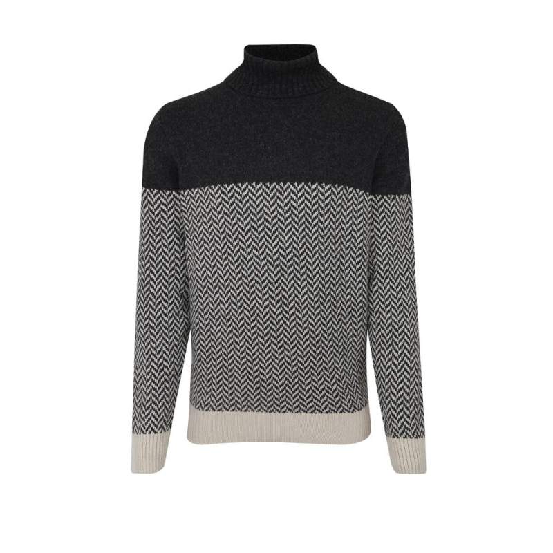 VAKKO BY GRANSASSO SMOKED BEIGE KNITWEAR