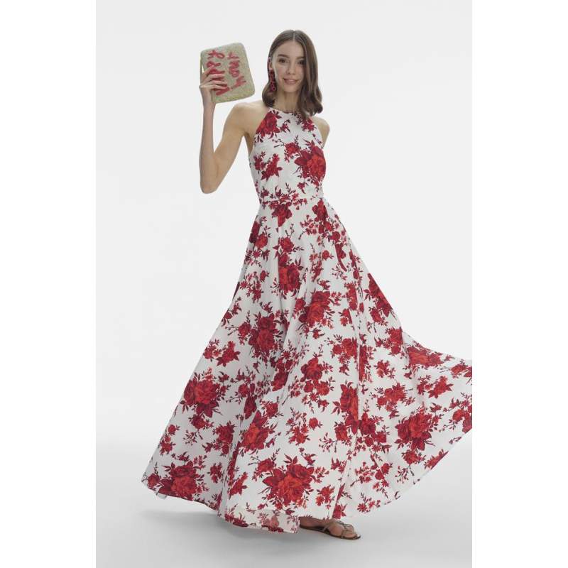 Vakko WHITE FLOWER DRESS Vakko WHITE FLOWER DRESS