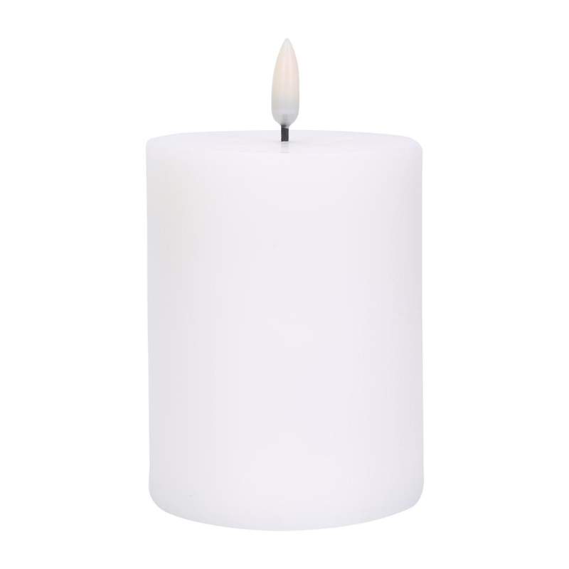VAKKO BATTERY WHITE SMALL BLOCK CANDLE