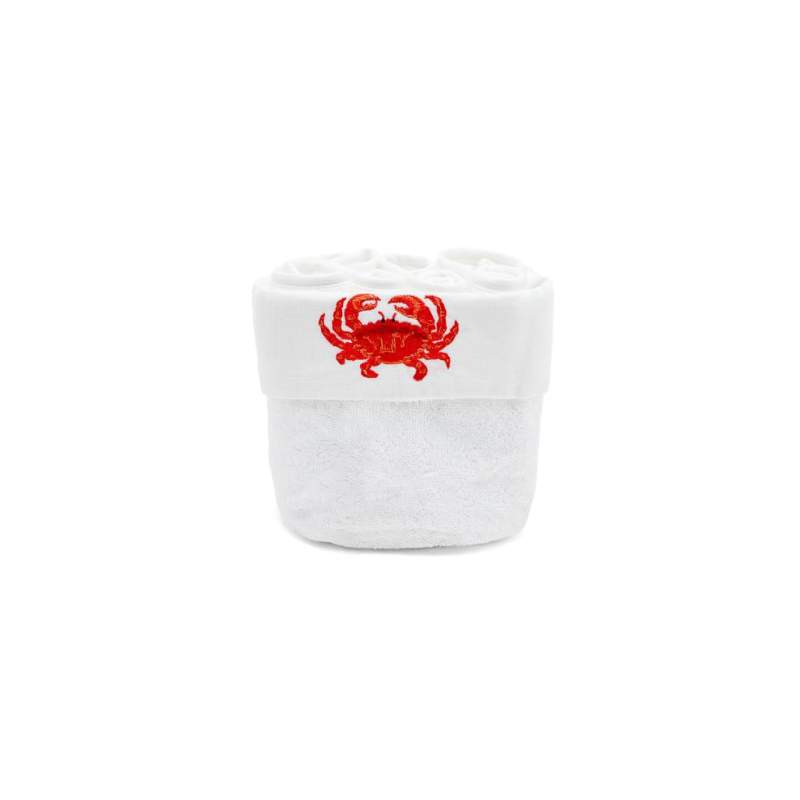 Vakko CRAB EMBROIDERY TOWEL Pouch