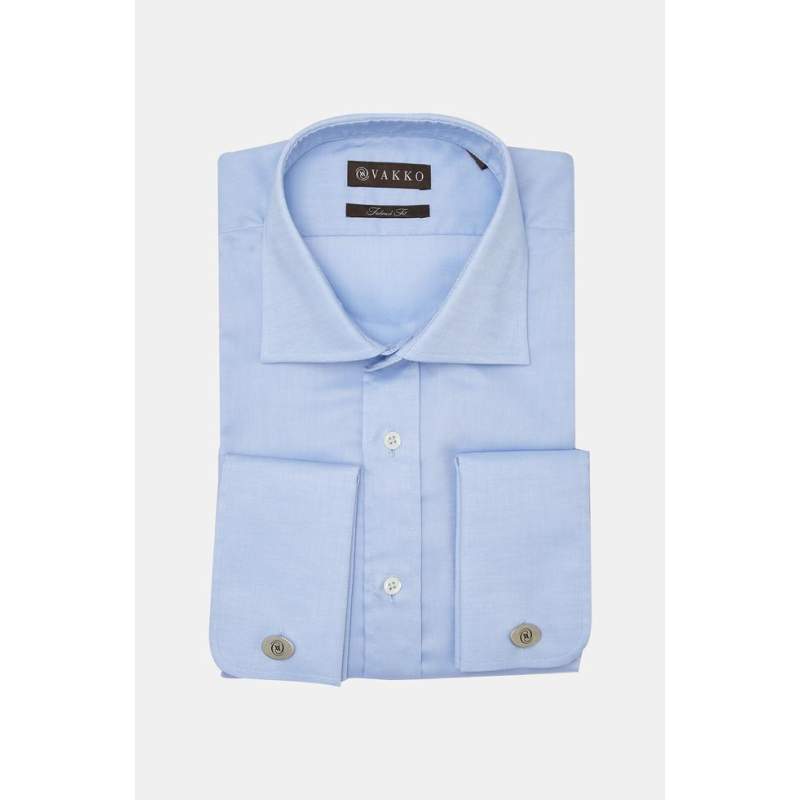 Vakko OXFORD TURNED Cuff SHIRT