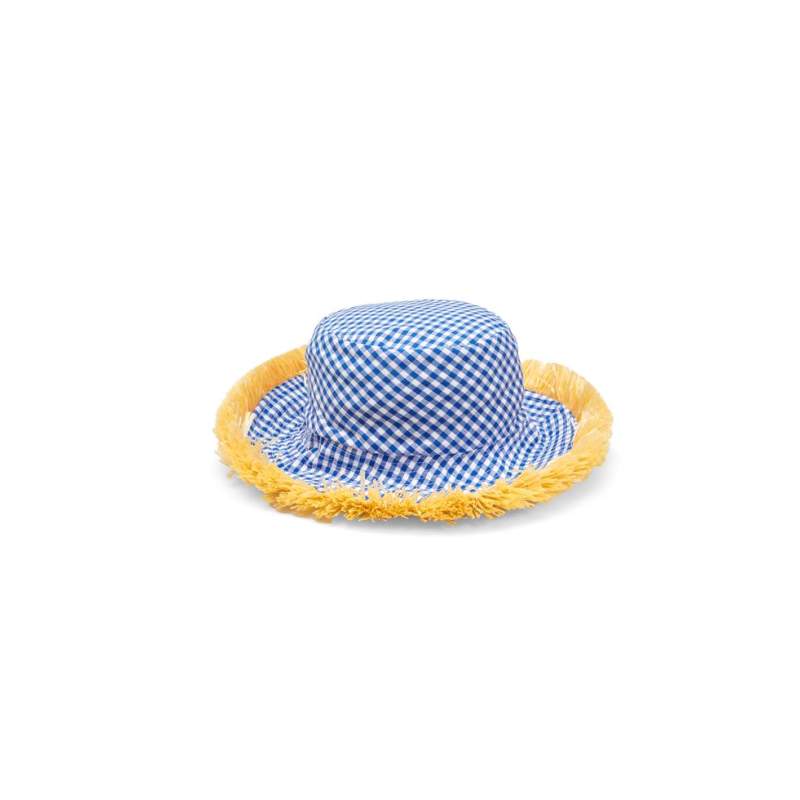 Vakko BLUE CHECKED HAT