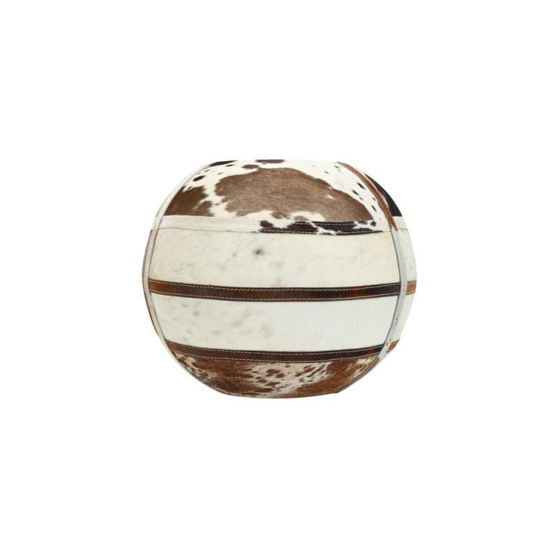 VAKKO BROWN LEATHER ROUND VASE