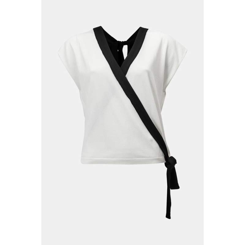 Vakko ECRU V-NECK BLOUSE