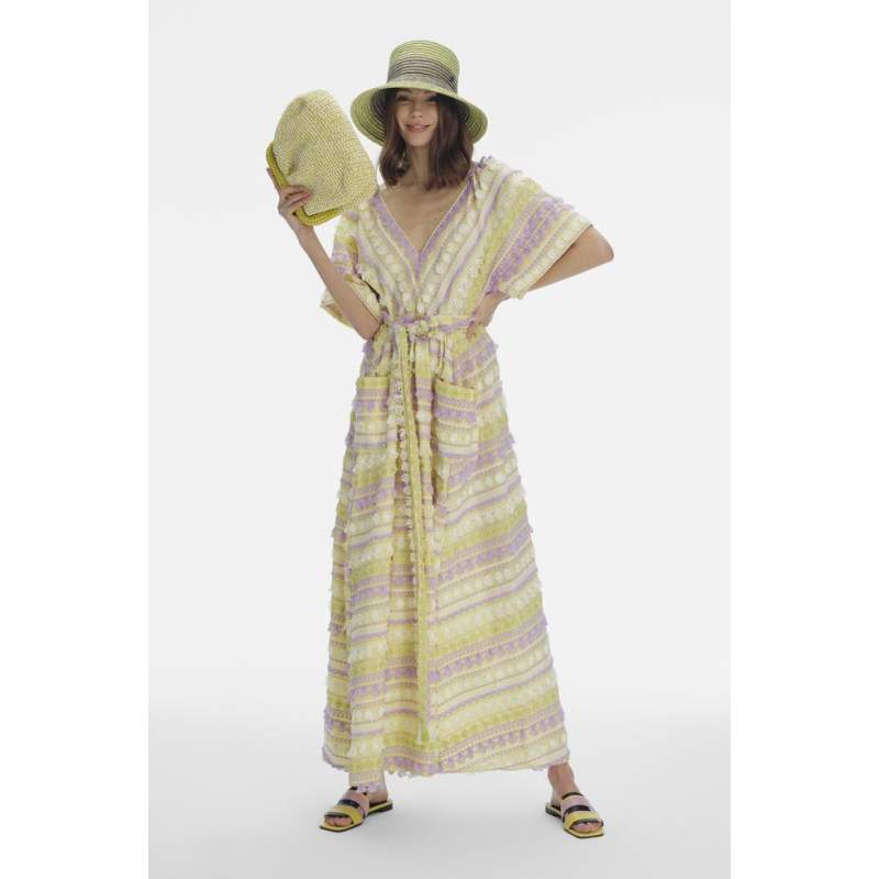 Hayley Menzies YELLOW-LILA TEXTURED DRESS