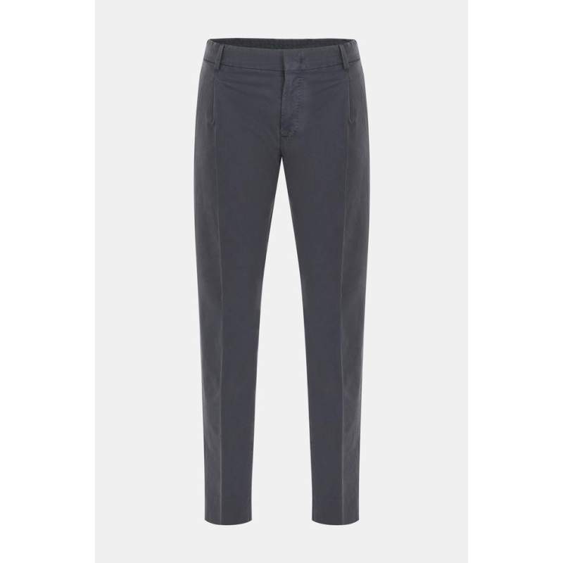 Vakko SINGLE PLEATED NAVY BLUE TROUSERS