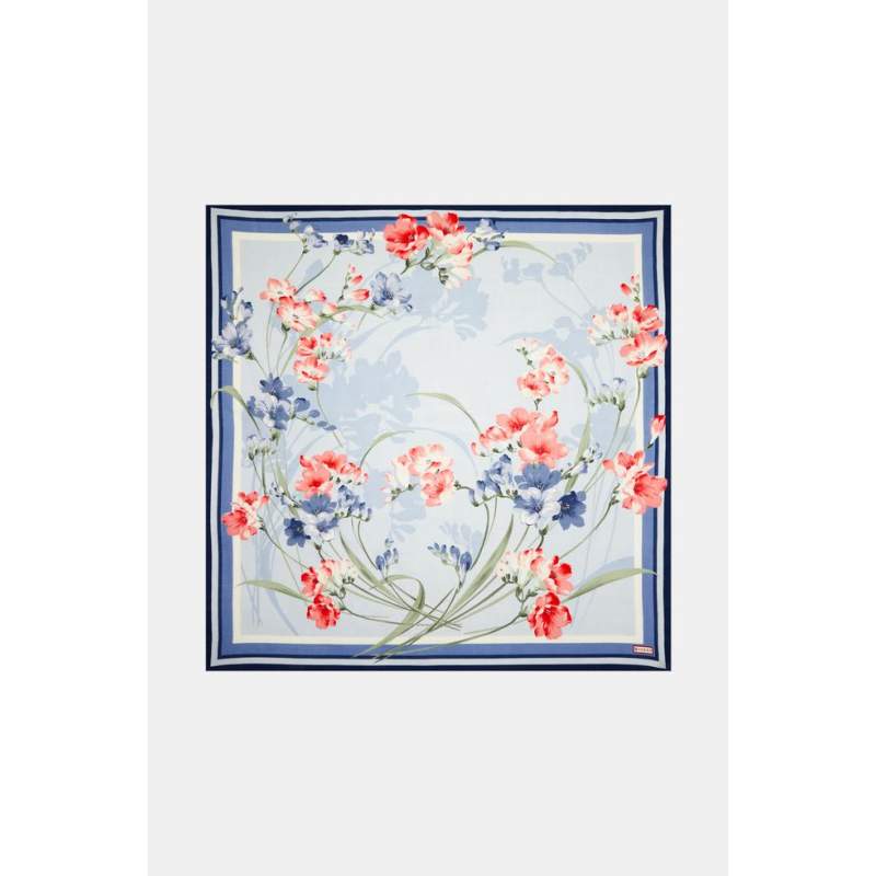 Vakko FLORAL PATTERNED SILK SCARF
