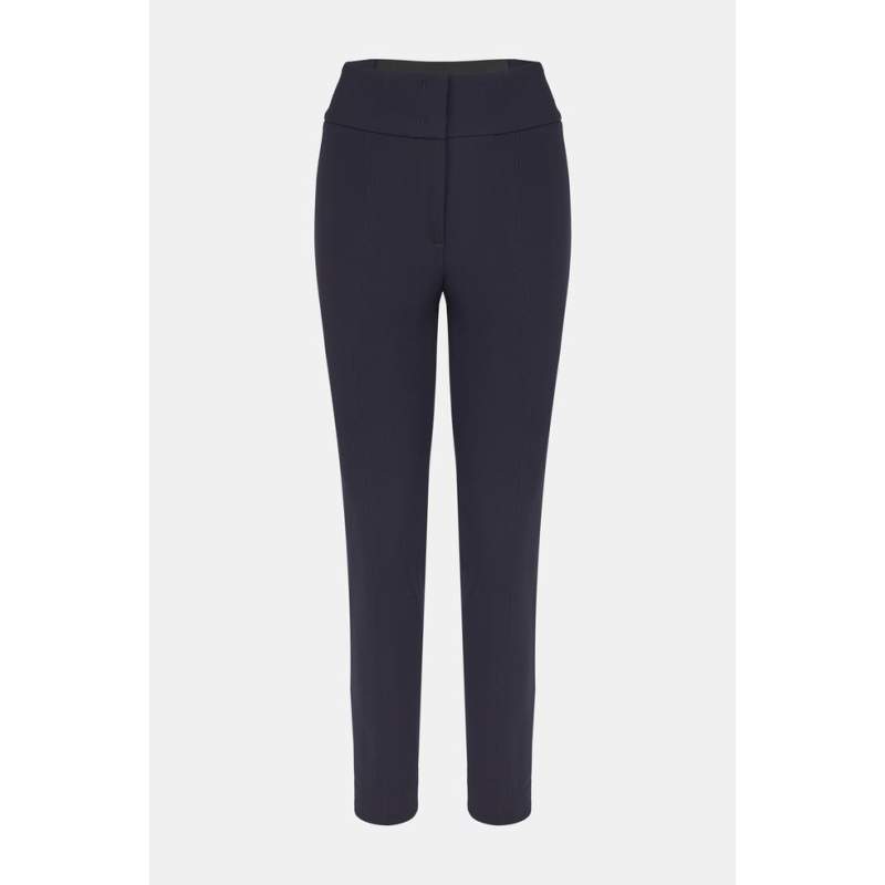 Vakko NAVY BLUE HIGH WAIST TROUSERS