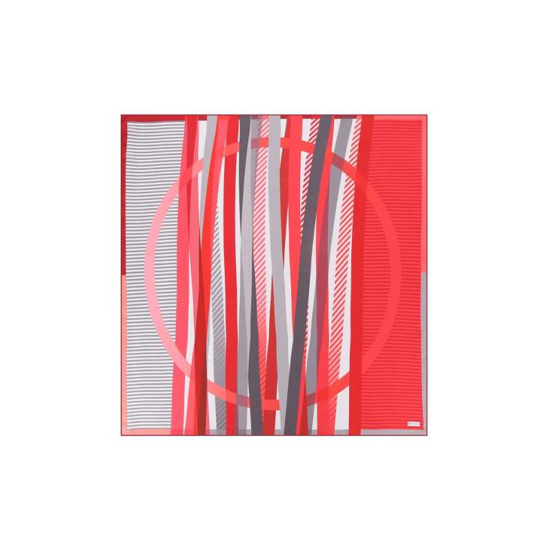 VAKKO GEOMETRIC PATTERNED SILK SCARF