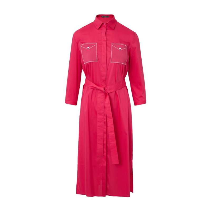 Vakko FUCHIA SHIRT DRESS