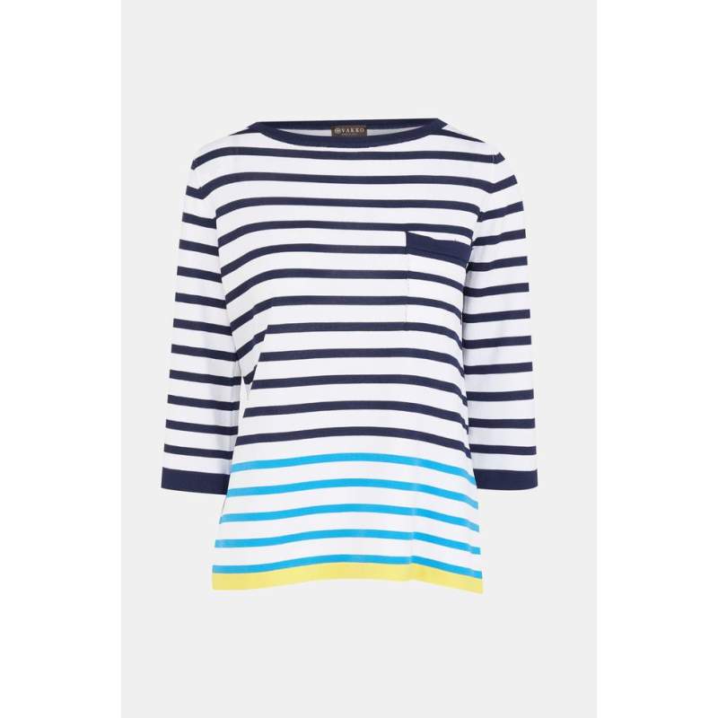 Vakko WHITE STRIPED KNIT Vakko WHITE STRIPED KNIT